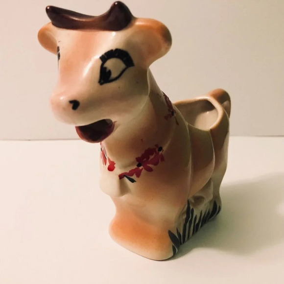 Vintage McMaster Pottery Cow Creamer Canada 7  Inch Long Flaws - Picture 14 of 16